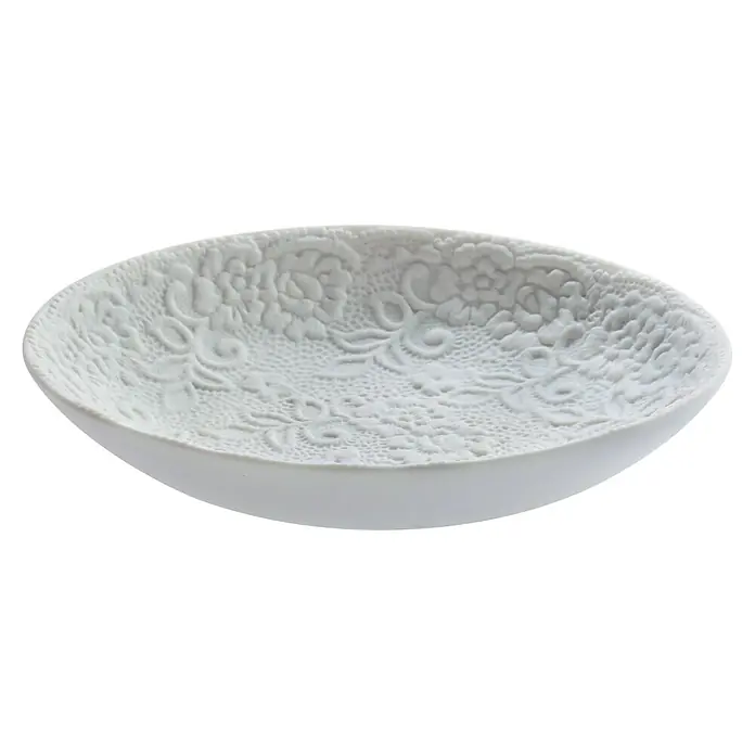 Spirella Seifenschale Cosy - L x B x H: 13 x 9,9 x 2,5 cm, Porzellan, Weiß - Vorderansicht