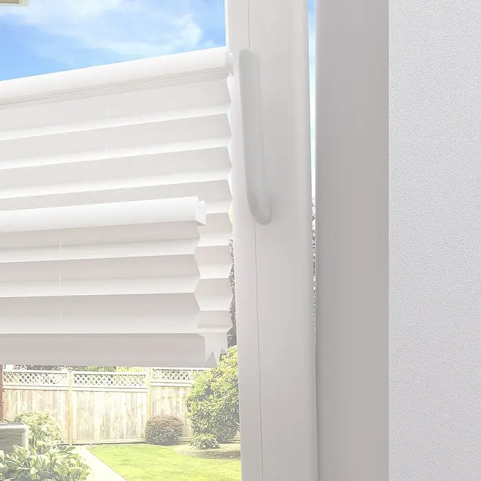 Plissee Basic VS TL - B x H: 45 x 130 cm, Weiß - Detailaufnahme