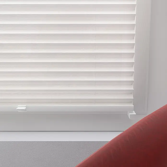 Plissee Basic VS TL - B x H: 45 x 130 cm, Weiß - Detailaufnahme