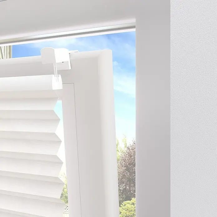 Plissee Basic VS TL - B x H: 45 x 130 cm, Weiß - Detailaufnahme