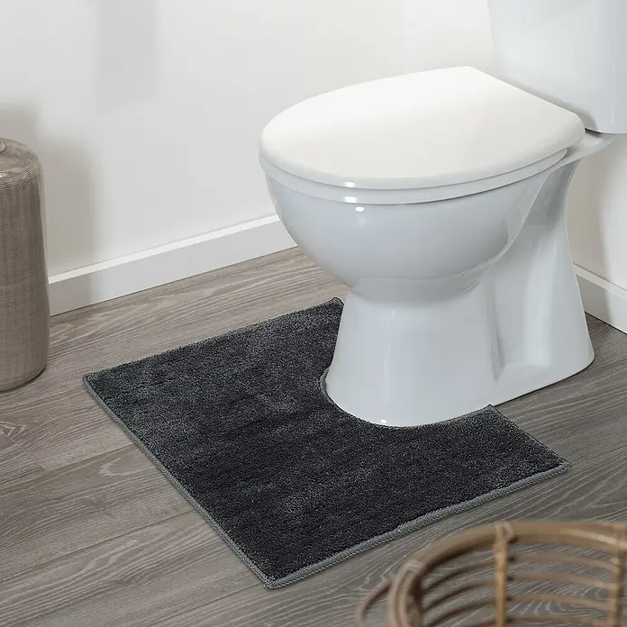 Sealskin Toiletmat Doux - 50 x 45 cm, Donkergrijs, 100% Polyester - Sfeeropname