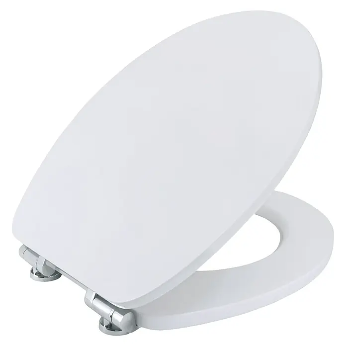 Poseidon WC-Sitz Seramiko - Mit Absenkautomatik, MDF, Weiß - Diagonale Ansicht