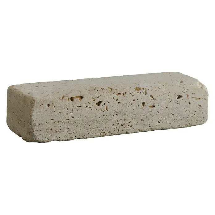 Blockstufe Travertin Antik - L x B x H: 20 x 10 x 5 cm, Travertin, Beige - Diagonale Ansicht