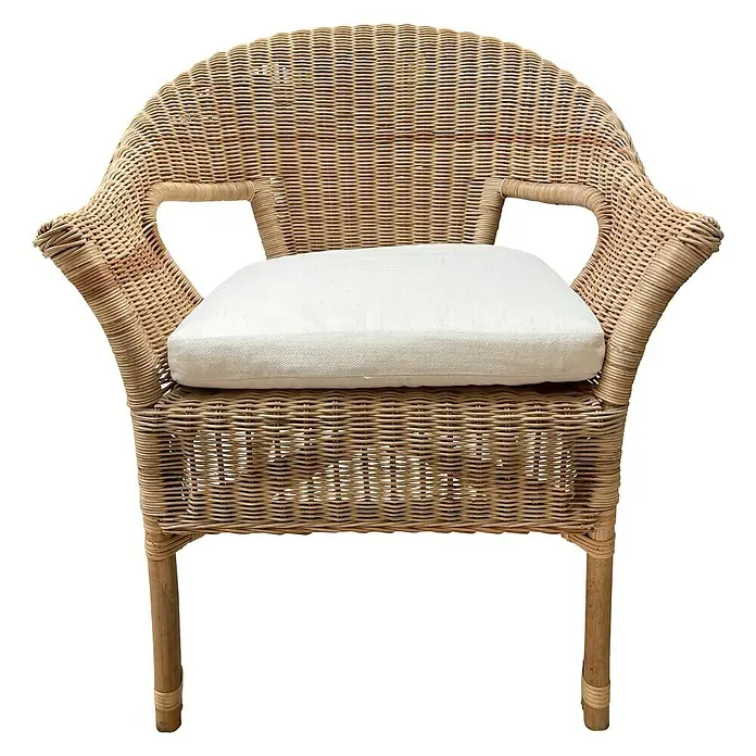 Sillón de jardín Valeria - An x Pr x Al: 55 x 69 x 80 cm, Natural - Vista frontal