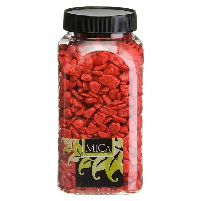 Piedras decorativas - Rojo, 1 kg - Vista frontal