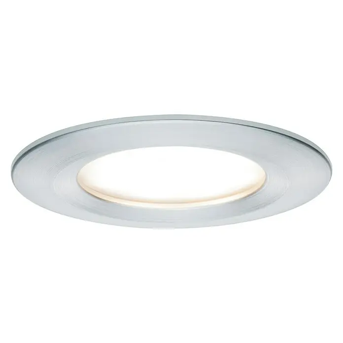 Paulmann LED-Einbauleuchte Nova - 6,5 W, Aluminium, Warmweiß - Vorderansicht