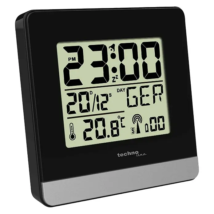 Technoline Radijski kontrolirani sat WT 260 - Širina: 7,9 cm - Dijagonalni pogled
