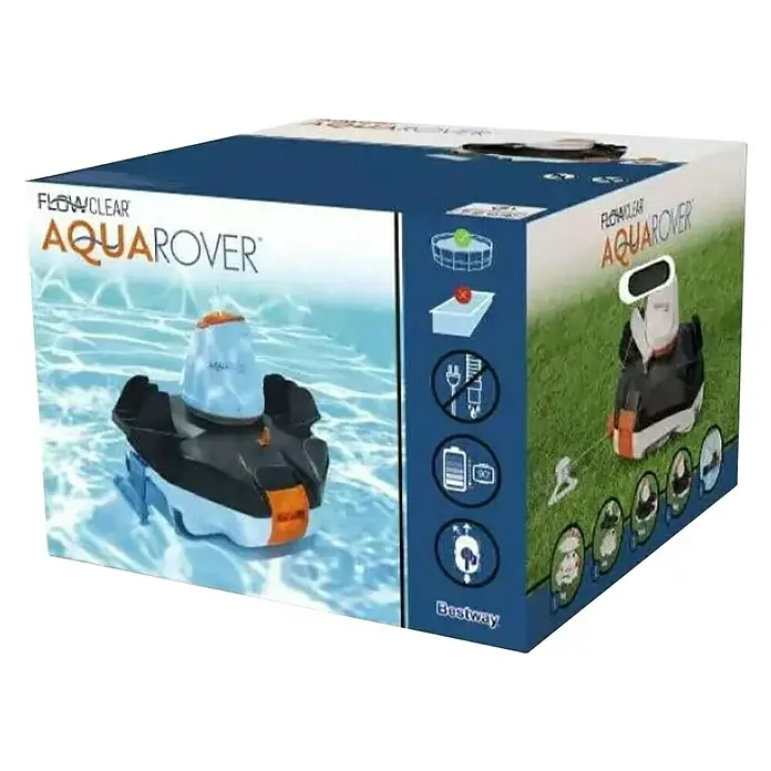 Bestway Usisivač za bazen Aquarover - D x Š x V: 40,5 x 39,9 x 28,5 cm, Namijenjeno za: Okrugle bazene promjera do 7,32 m ili ukupne površine 45 m², Pravokutne bazene dužine do 9,56 m ili ukupne površine 43 m² - Dijagonalni pogled