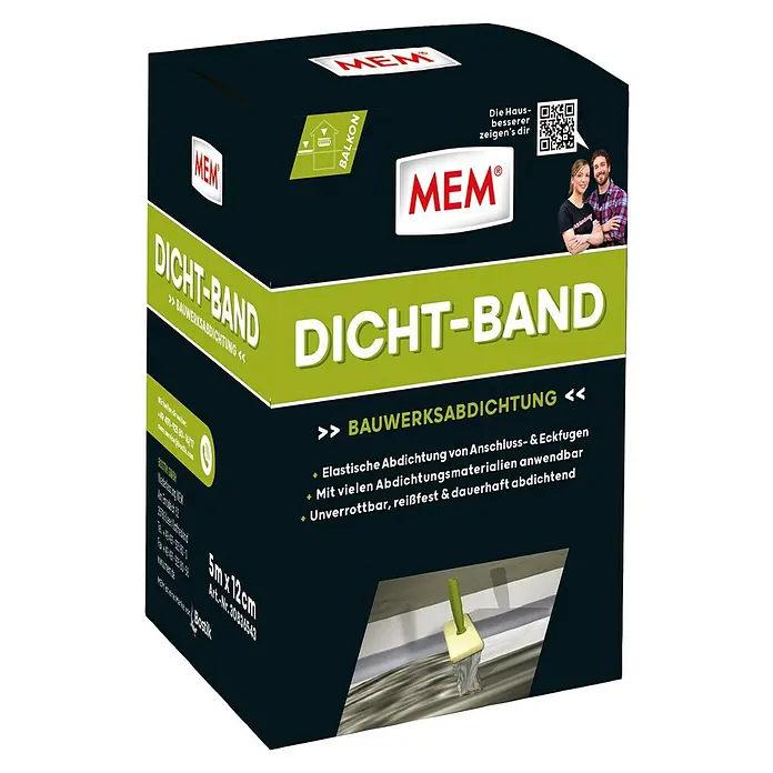 MEM Dichtband - 5 m x 12 cm - Diagonale Ansicht