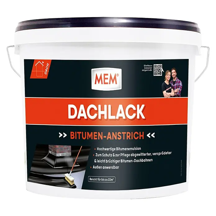 MEM Dachlack - 10 l - Vorderansicht