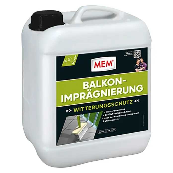 MEM Balkon-Imprägnierung - 5 l, Lösemittelfrei - Diagonale Ansicht