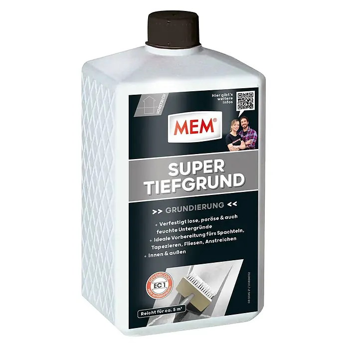 MEM Super-Tiefgrund - 1 l, Lösemittelfrei - Diagonale Ansicht