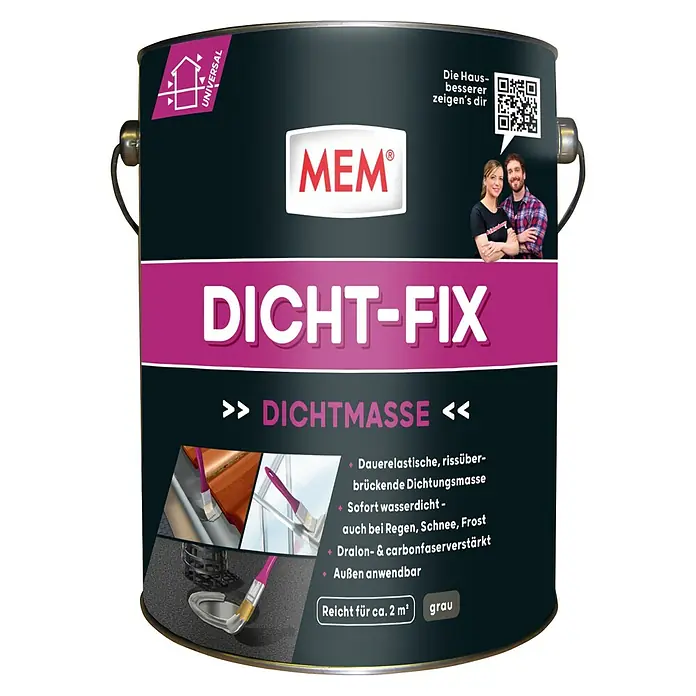 MEM Dicht-Fix - 4 l, Bitumenfrei - Vorderansicht