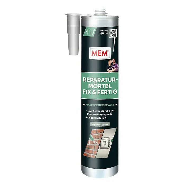 MEM Reparaturmörtel Fix&Fertig - Zementgrau, 300 ml - Vorderansicht