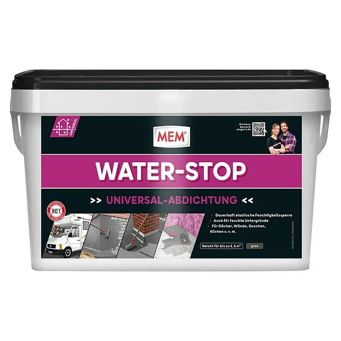 MEM Wasserstop - 6 kg, Lösemittelfrei, Bitumenfrei, Isocyanatfrei - Vorderansicht
