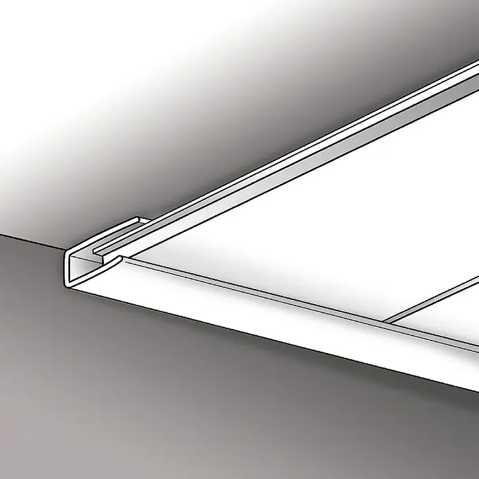 HDM Outdoor Startprofiel voor carport panelen - 300 x 2,5 x 1,1 cm, Pvc, Titaan wit - Toepassingsvoorbeeld