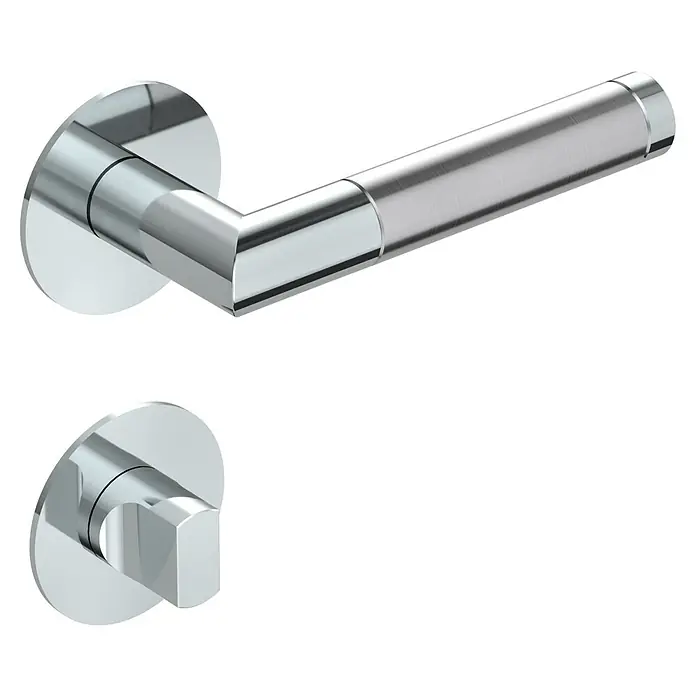 Diamond Doors Design Zimmertürgarnitur WC Oregon - Matt/Poliert - Diagonale Ansicht