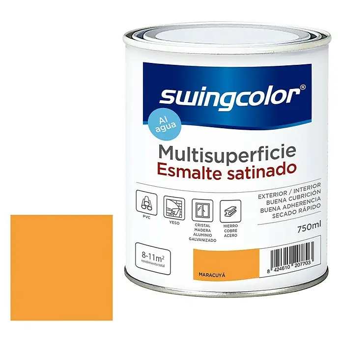 swingcolor Esmalte de color Multisuperficie - Maracuyá, 750 ml, Satinado - Información del producto