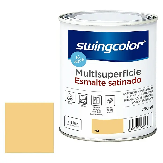 swingcolor Esmalte de color Multisuperficie - Miel, 750 ml, Satinado - Información del producto