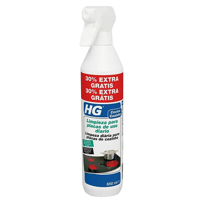 HG Limpiador para zona de cocción placas - 650 ml, Botella - Vista angular