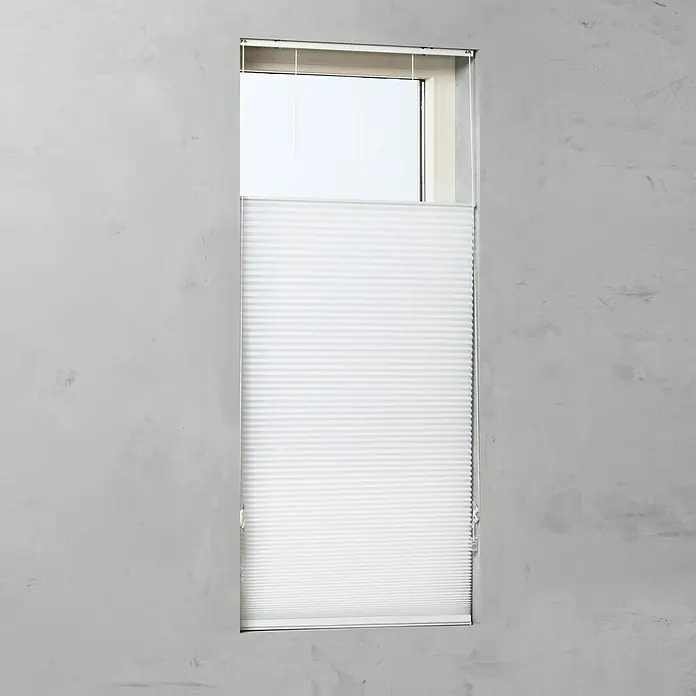 Plissee Tageslicht - B x H: 130 x 175 cm, Weiß - Vorderansicht