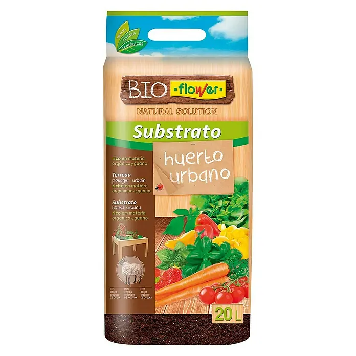 Flower Sustrato para plantas Huerto Urbano - 20 l