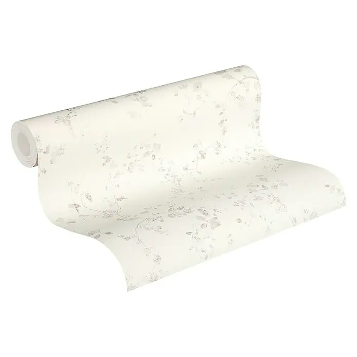 AS Creation Metropolitan Stories Papel pintado de vellón Florecitas - Lila/Blanco, Floral, 10,05 x 0,53 m - Vista frontal