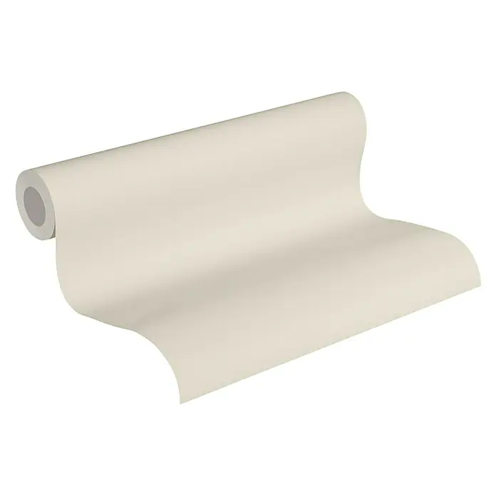 AS Creation Metropolitan Stories Vliestapete Uni-Flat - Beige, Uni, 10,05 x 0,53 m - Vorderansicht