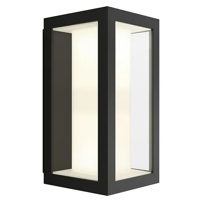 Philips Hue Aplique exterior LED Impress rectangular - 8 W, 14,1 x 12 x 24 cm, Negro, IP44