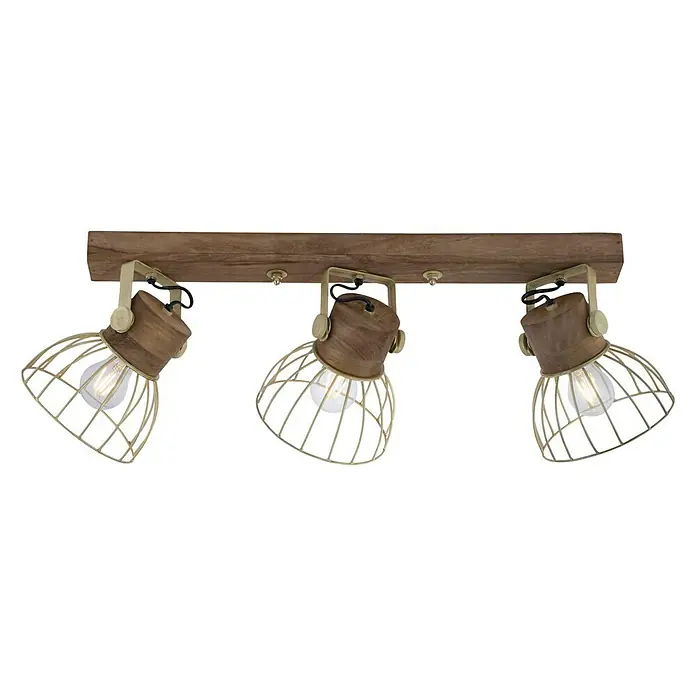 LeuchtenDirekt Deckenstrahler - 60 W, L x B x H: 76 x 31 x 20 cm, E27, 3 Stk. - Vorderansicht
