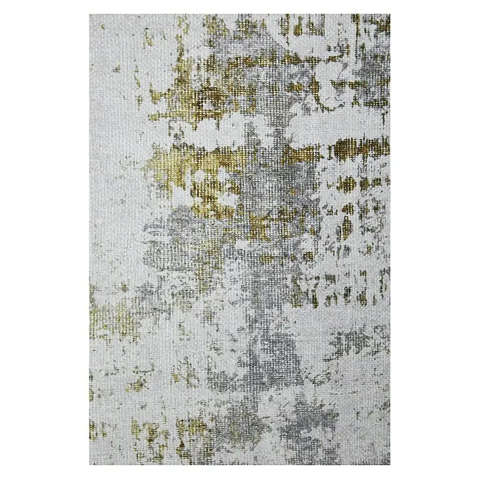 Flachgewebeteppich Teppich Stampa - Creme/Senf, 170 x 120 cm, 100% Polyester - Vorderansicht