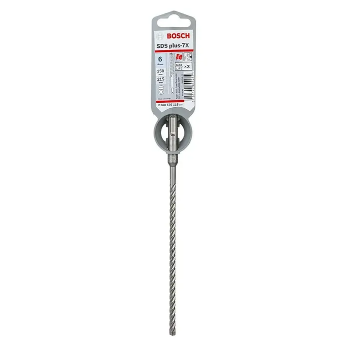 Bosch Professional Svrdlo za beton SDS-Plus SDS Plus-7X - Promjer: 6 mm, Duljina: 215 mm - Pogled odozdo