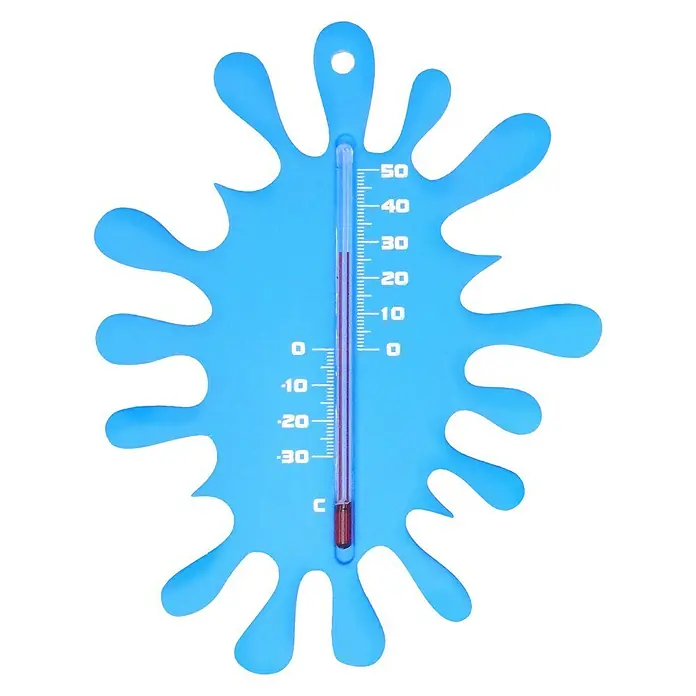 Nature Buitenthermometer Splash - Hoogte: 23 cm, Kunststof - Vooraanzicht