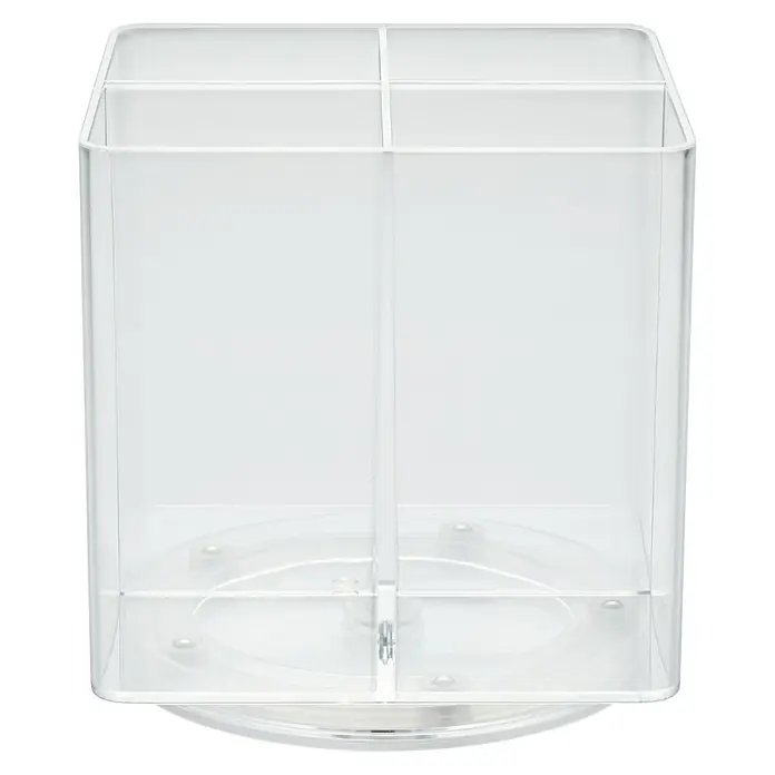 Diaqua Ablagebox Pensa - L x B x H: 11,5 x 11,5 x 11,8 cm, Kunststoff, Transparent - Vorderansicht