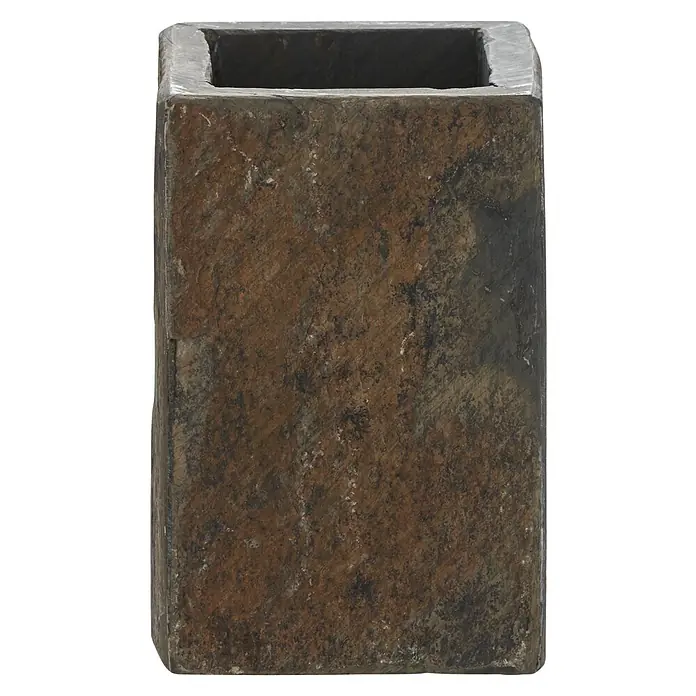 Diaqua Mundspülbecher Ardezio - L x B x H: 7 x 7 x 11 cm, Schiefer, Natur - Vorderansicht