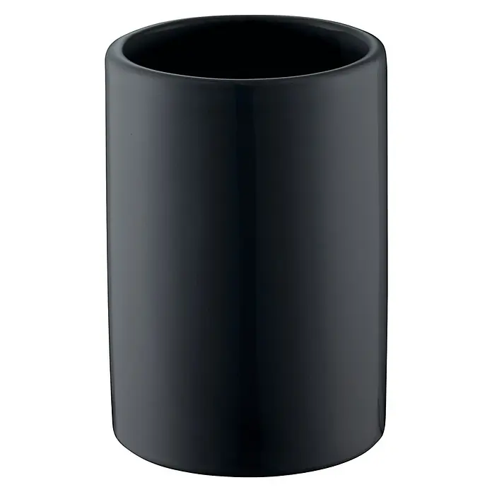 Diaqua Mundspülbecher Mix & Match - Ø x H: 7,5 x 11 cm, Keramik, Schwarz - Vorderansicht