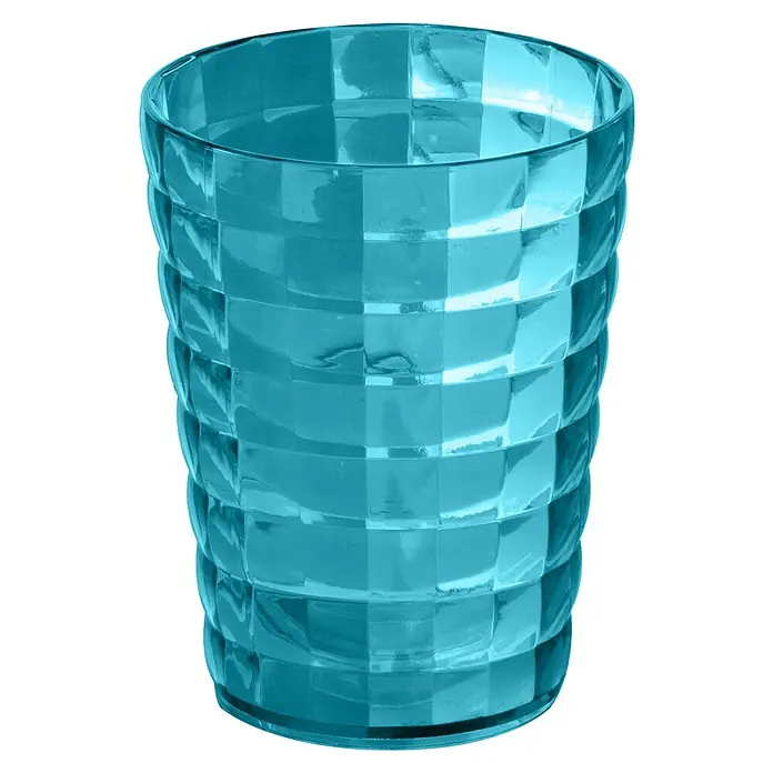 Diaqua Mundspülbecher Glady - Ø x H: 8,5 x 11 cm, Kunststoff, Türkis/Transparent - Vorderansicht
