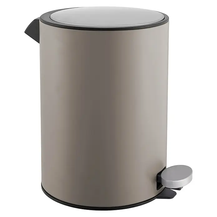 Diaqua Treteimer Elegance - Ø x H: 19,1 x 25,9 cm, Fassungsvermögen: 3 l, Stahl, Braun - Diagonale Ansicht