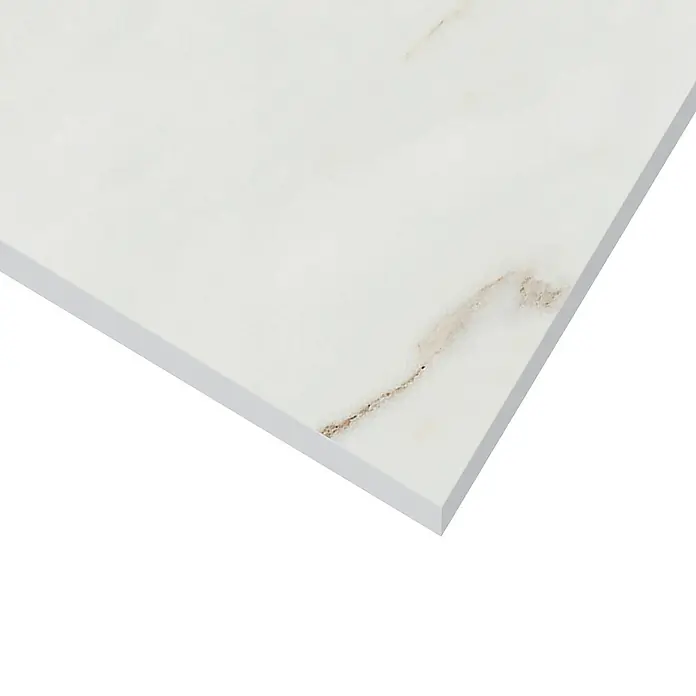 Feinsteinzeugfliese Calacatta Africa - 80 x 80 cm, Weiß, Glänzend - Detailaufnahme