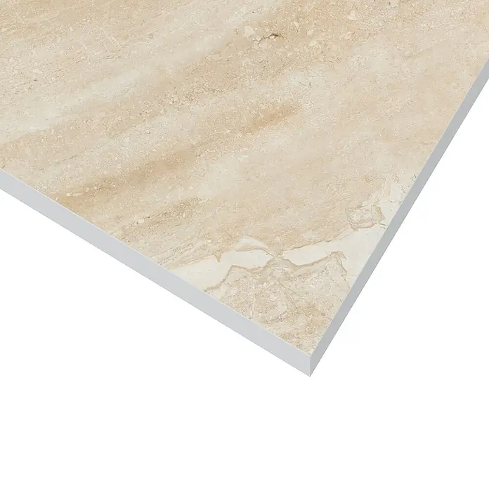 Feinsteinzeugfliese Breccia Diano - 80 x 80 cm, Beige, Glänzend - Detailaufnahme