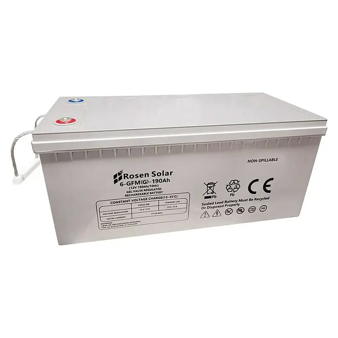 Batterie für PV-Anlagen - 12 V, 190 Ah - Diagonale Ansicht