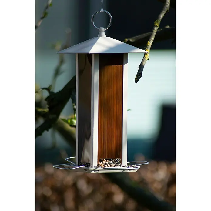 Dobar Futterspender Picknick - L x B x H: 13,5 x 13,5 x 29,5 cm, Metall, 4 Futteröffnungen - Stimmungsaufnahme