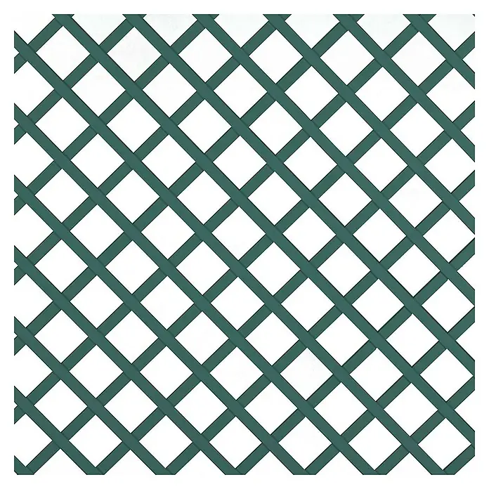 Celosía PVC 48 mm - An x Al: 1 x 2 m, Verde - Primer plano