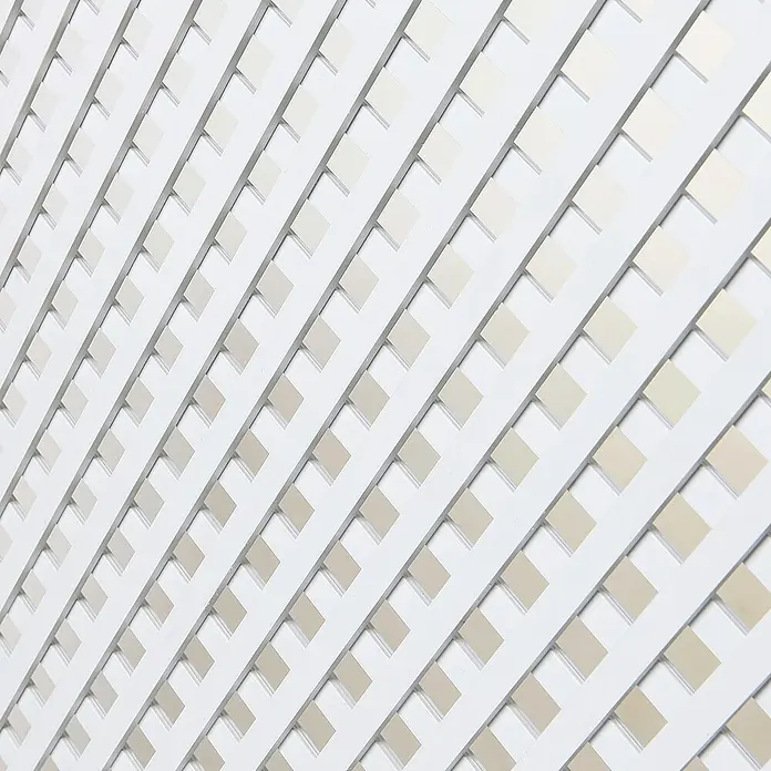 Celosía PVC 18 mm - An x Al: 1 x 2 m, Blanco - Primer plano