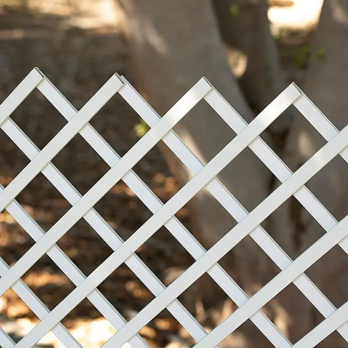 Celosía PVC 48 mm - An x Al: 1 x 2 m, Blanco - Primer plano