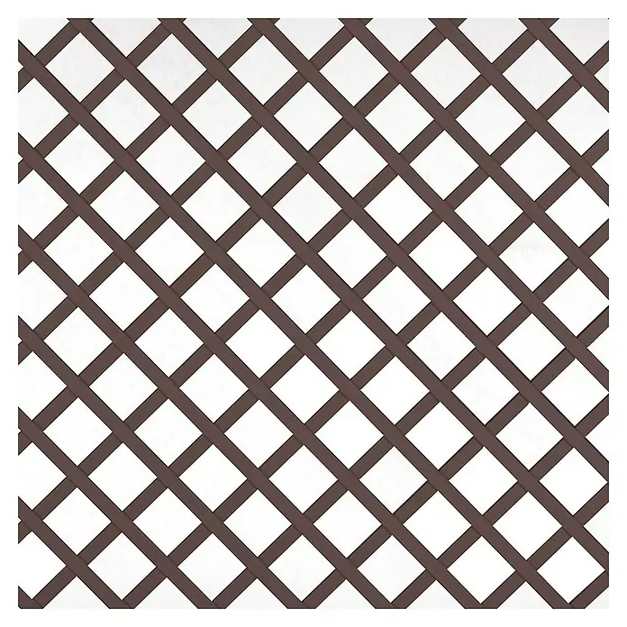 Celosía PVC 48 mm - An x Al: 1 x 2 m, Marrón - Primer plano