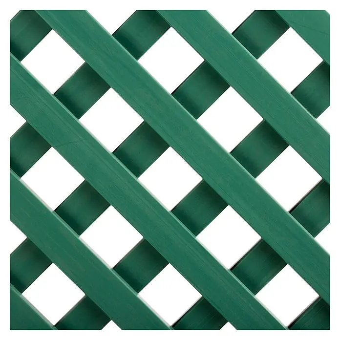 Celosía PVC 18 mm - An x Al: 1 x 2 m, Verde - Primer plano