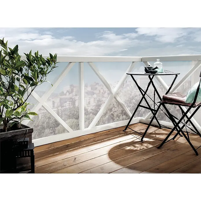 Nortene Malla protectora Balconet 05 - Blanco, L x Al: 5 x 1 m - Foto ambiente