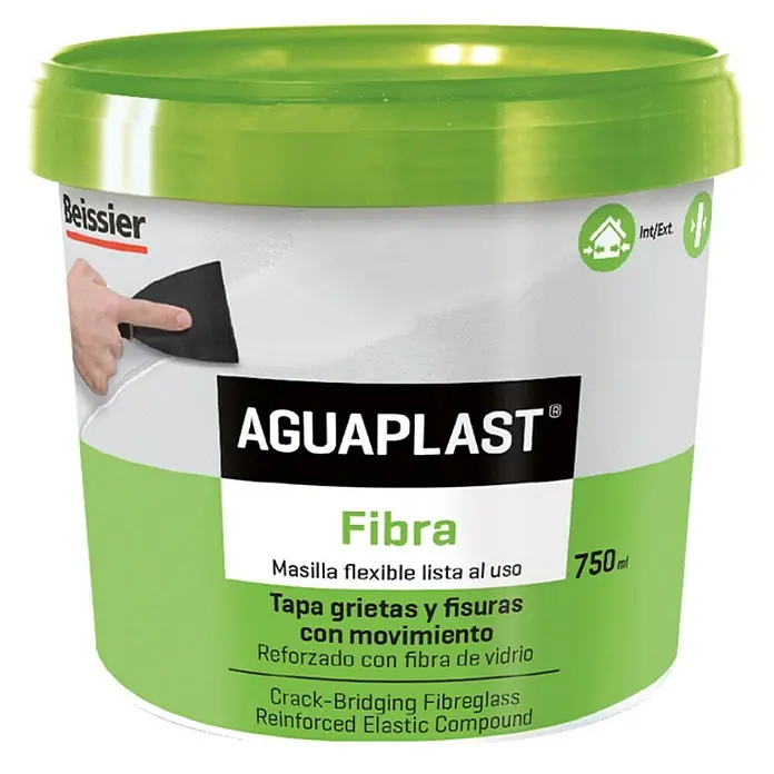 Beissier Aguaplast Masilla Fibra - Gris, 750 ml