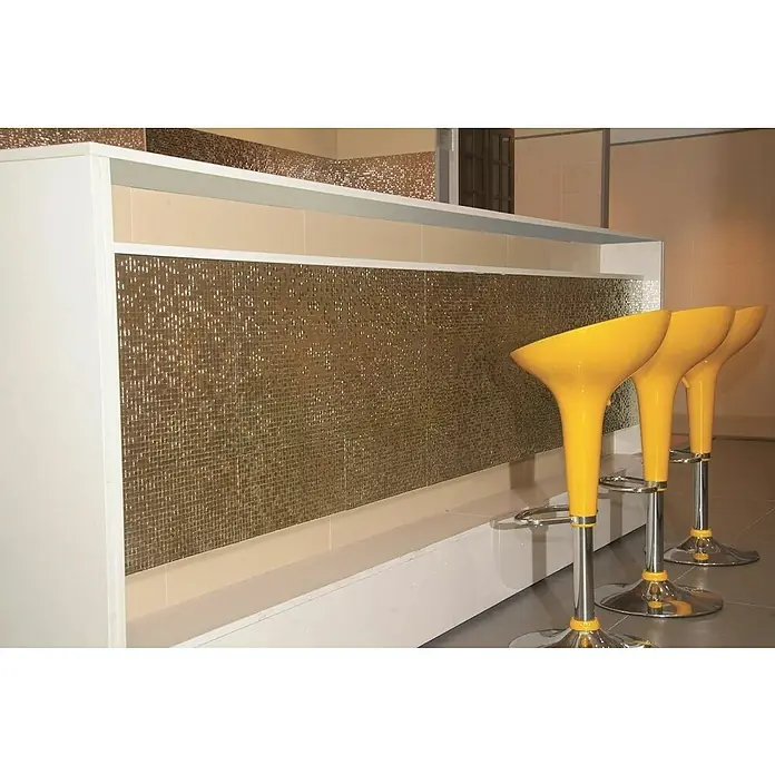 Metallic by Palazzo Zidna pločica Golden Quadra - 40 x 40 cm, zlatna, Glazirano - Živopisni prikaz